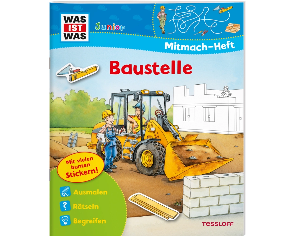 WAS IST WAS Junior Mitmach-Heft Baustelle