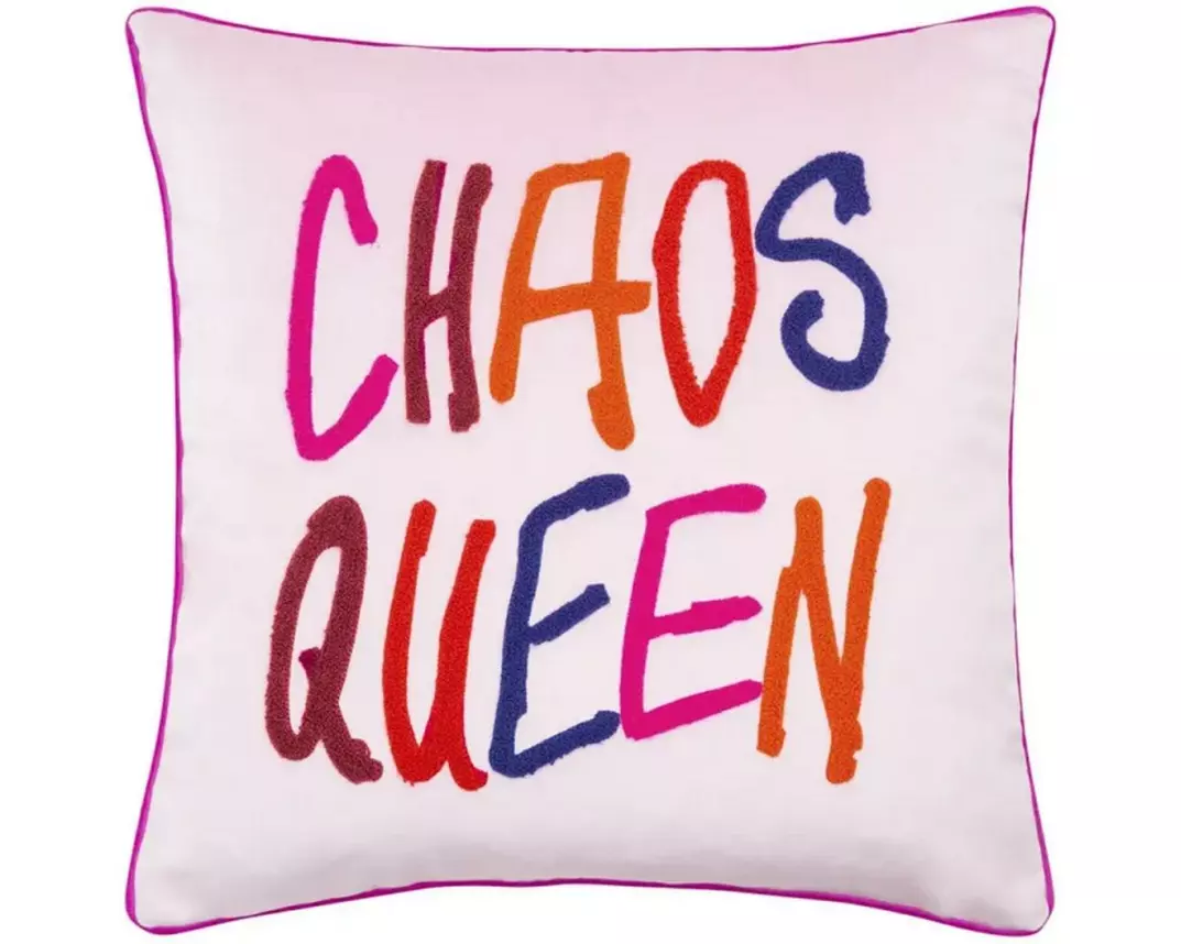 pad Kissenbezug Letters, Chaosqueenmit 40 x 40 cm, Pink/Rosa