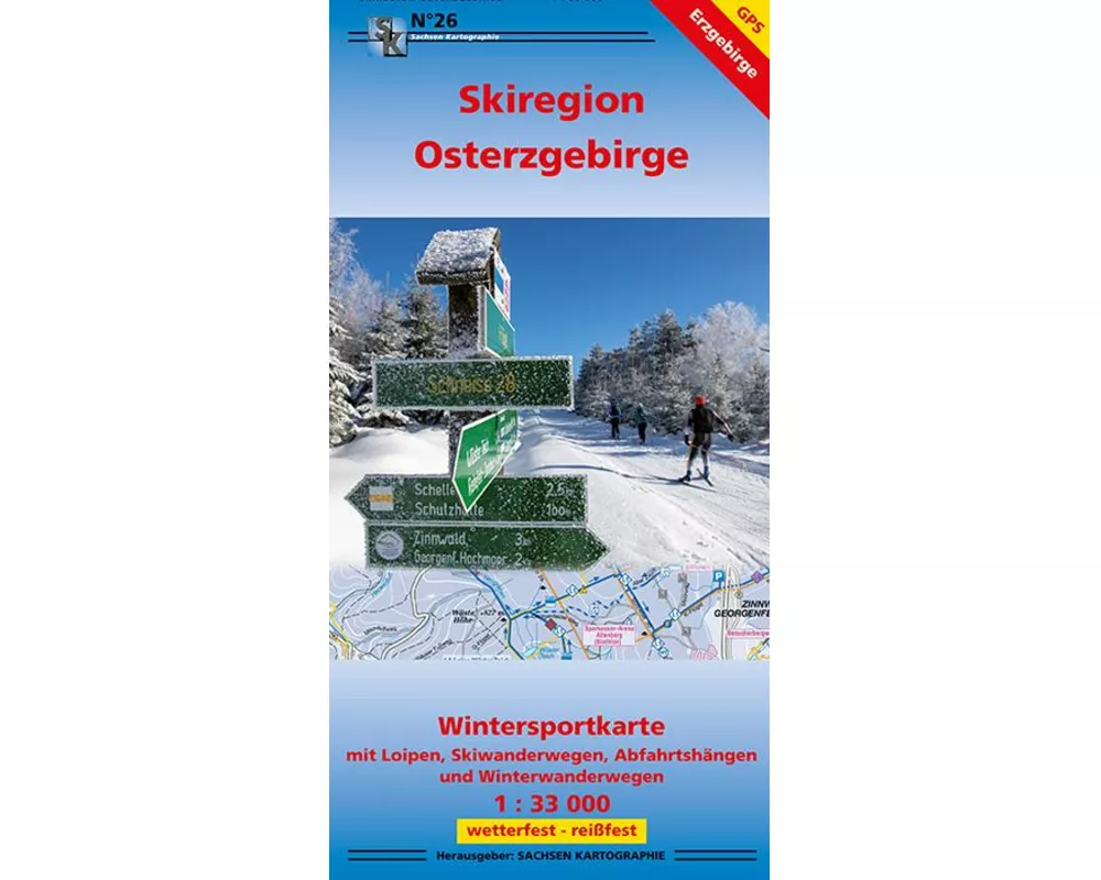 Wintersportkarte Skiregion Osterzgebirge