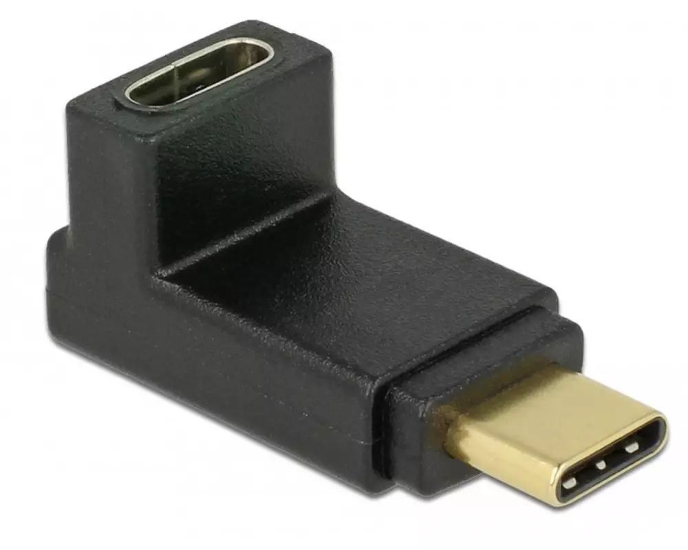 Delock USB 3.1 Adapter Gen2, 10Gbps, C-C, m-f oben gewinkelt