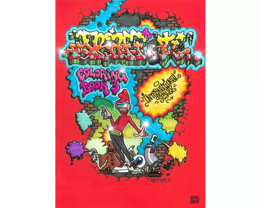 Graffiti Coloring Book 3: International Styles