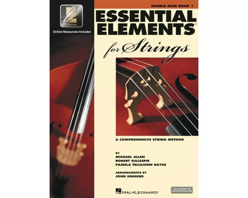 Essential Elements for Strings Double Bass Book 1 W/Eei Beginner Bass Method Book with Online Le
