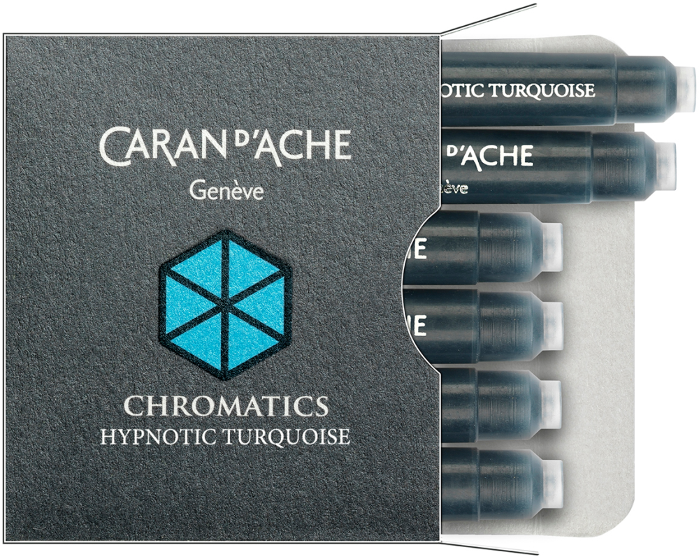 CARAN D'ACHE Tintenpatrone 8021.191 Hypnotic Turquoise 6 Stück