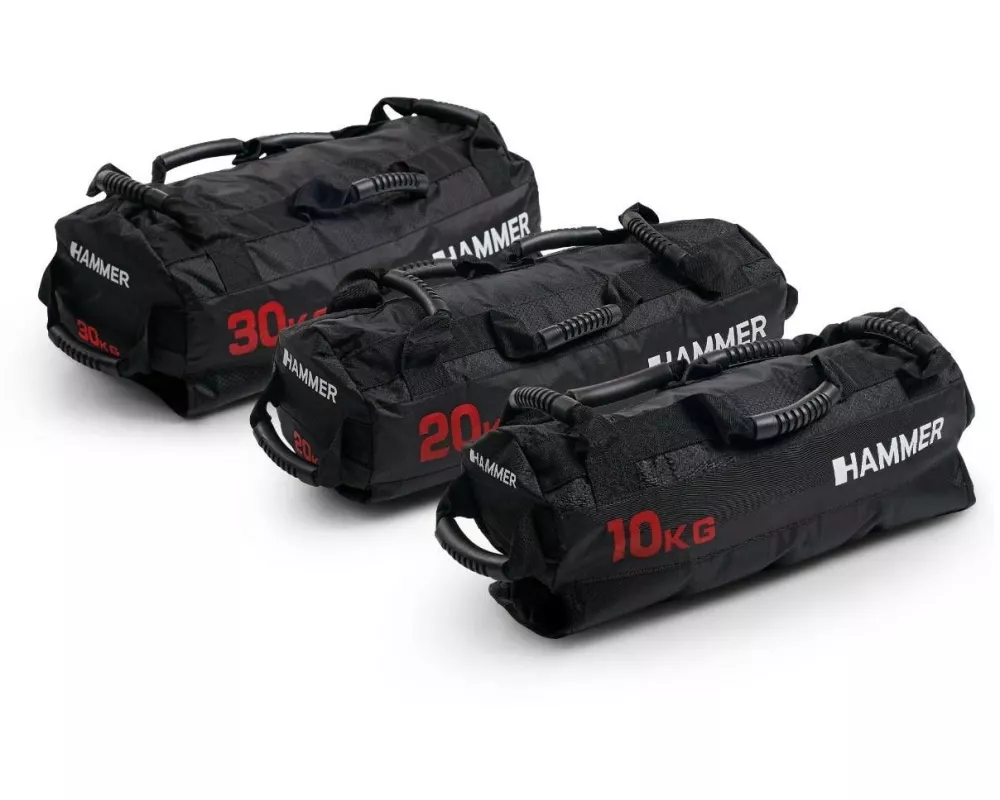 HAMMER Sandbag Competition Oxford-Gewebe Schwarz Rot 20 kg