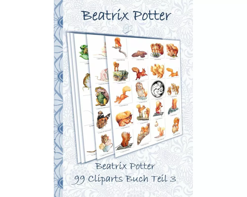 Beatrix Potter 99 Cliparts Buch Teil 3 ( Peter Hase )