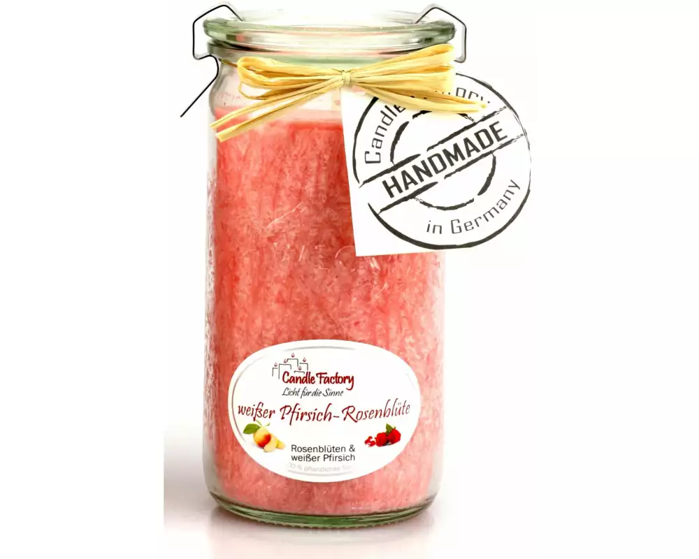 Candle Factory Duftkerze weisser Pfirsich und Rosenblüte Mini Jumbo
