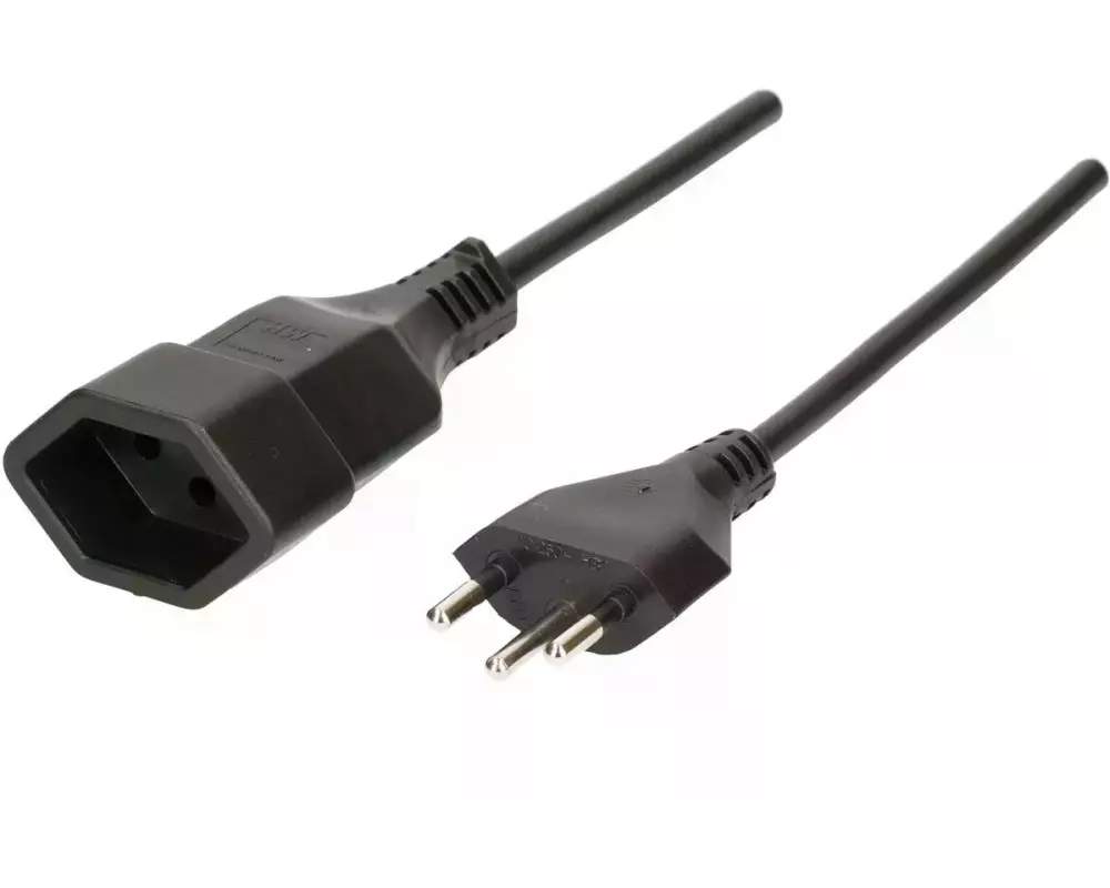 Max Hauri Verlängerungskabel 0.25 m T13 - T12, Schwarz