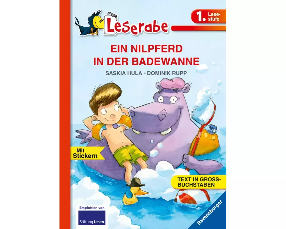 Leserabe 1. Lesestufe - Ein Nilpferd in der Badewanne