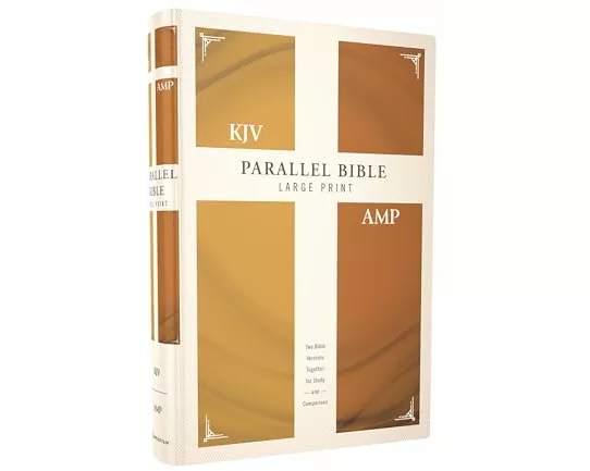 KJV, Amplified, Parallel Bible, Large Print, Hardcover, Red Letter