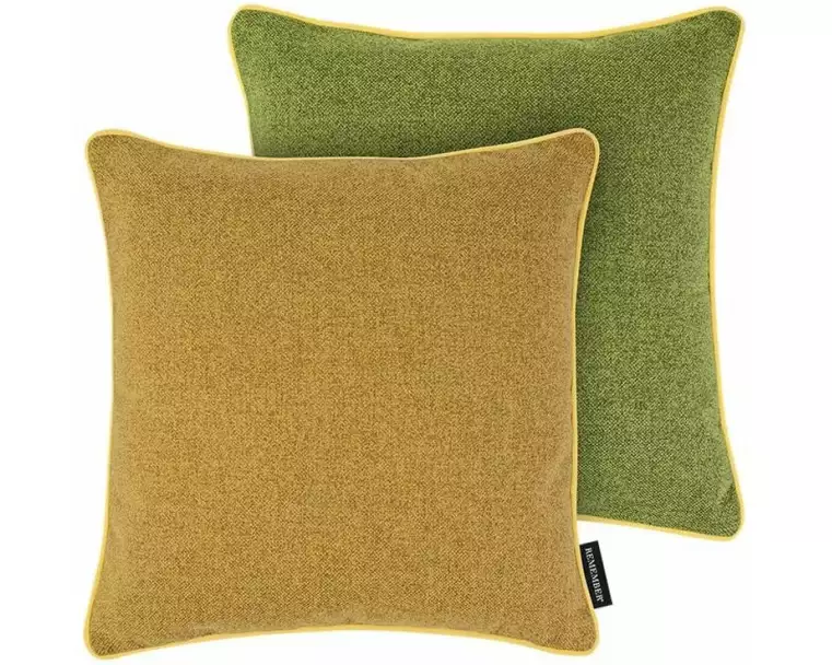 Remember Kissen Peanut 45 x 45 cm, Senfgelb/Grün