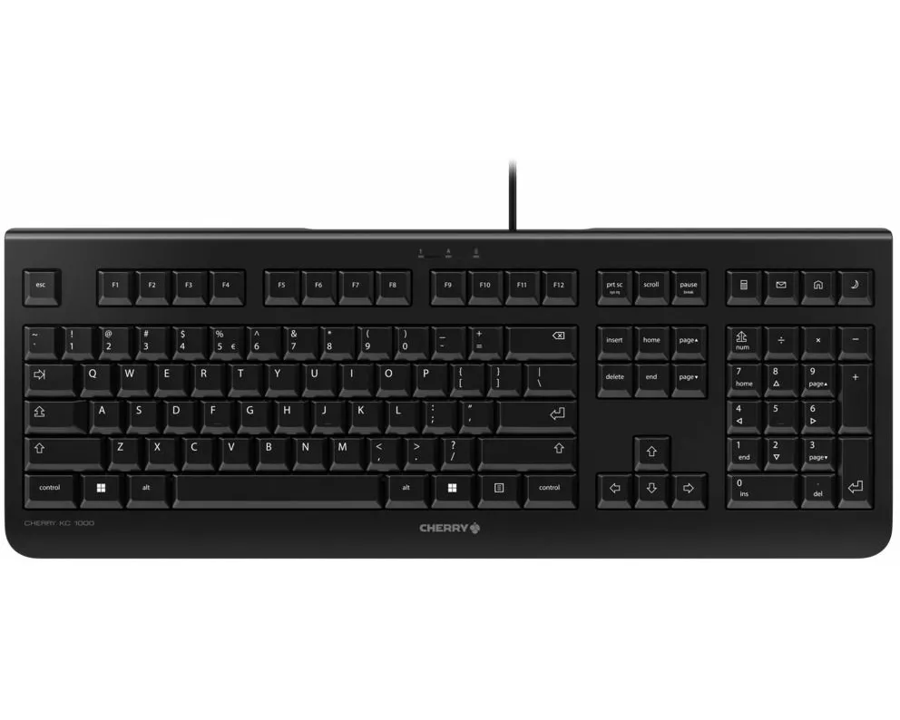 CHERRY KC 1000 Tastatur Universal USB AZERTY Belgisch Schwarz