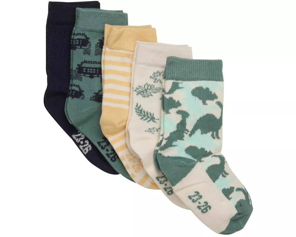 minymo Socken bedruckt 5er Set Oil Blue Gr. 35 - 38