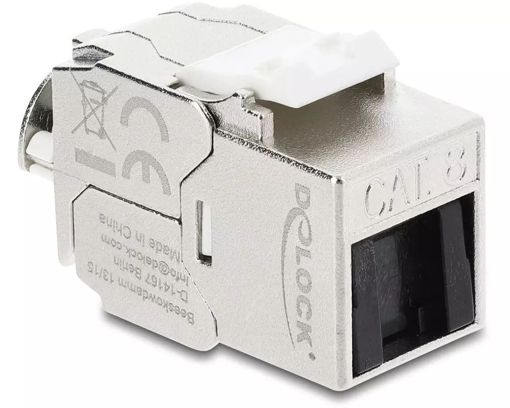 Delock Keystone-Modul RJ45 Buchse zu LSA Cat.8.1 geschirmt
