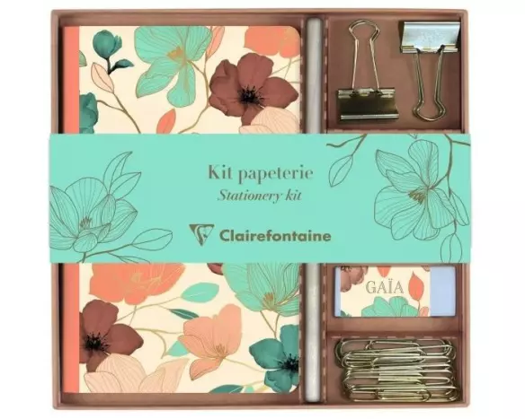 Clairefontaine Schreibset Gaia A5, Liniert, Beige