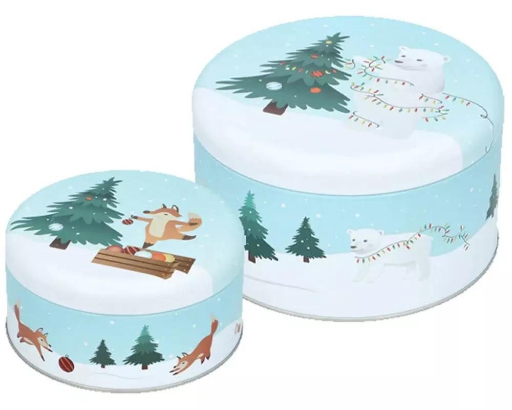 RBV Birkmann Guetzli-Dose Christmas Decoration 2-teilig, SØ12cm/MØ14cm