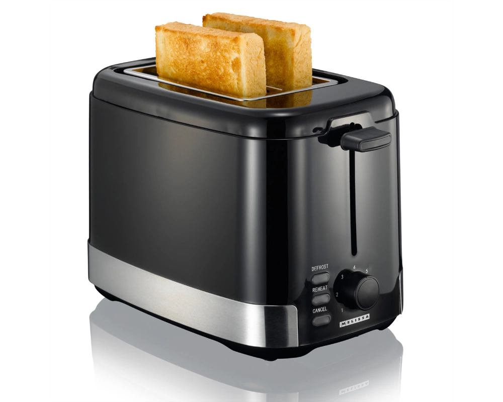 Melissa Toaster 16140148, Standtoaster, schwarz/SS, 800W