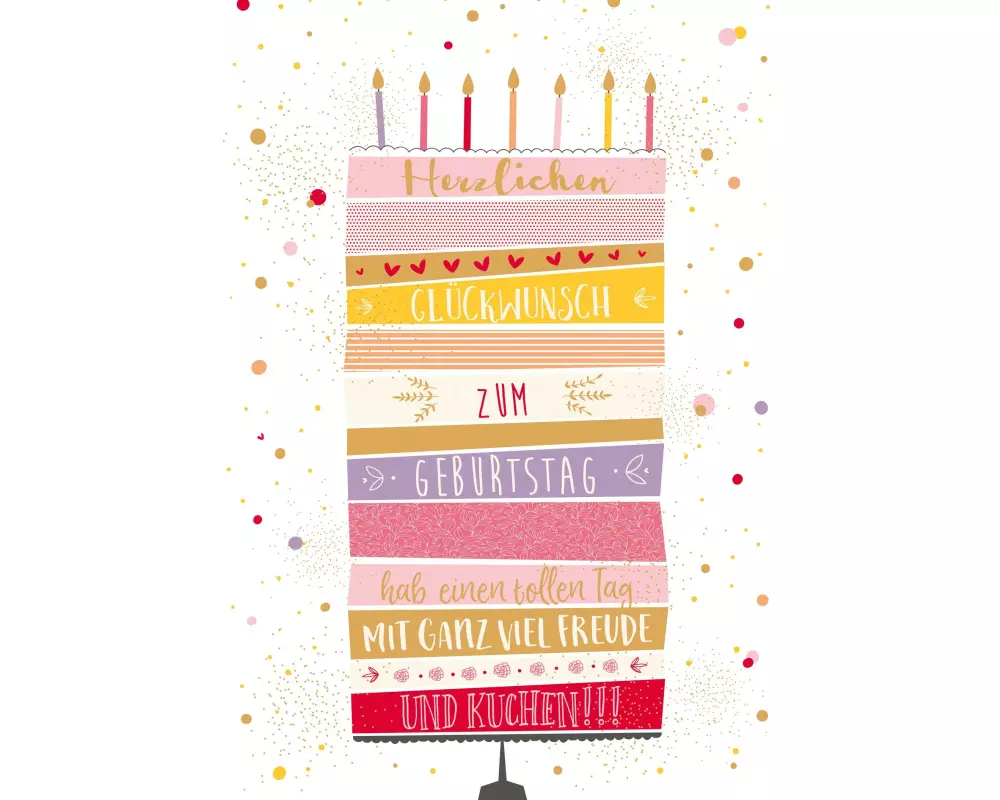 ABC Glückwunschkarte Geburtstag A4