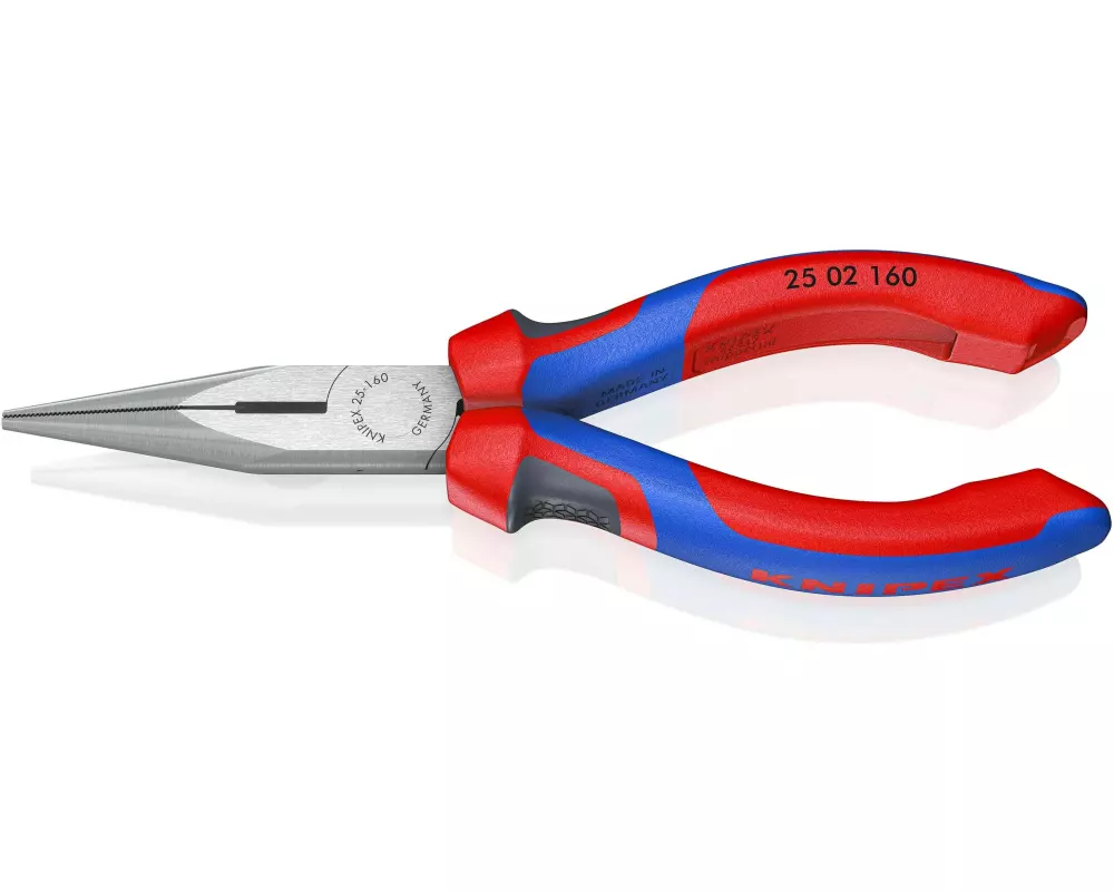 Knipex Flachrundzange mit Schneide 160 mm