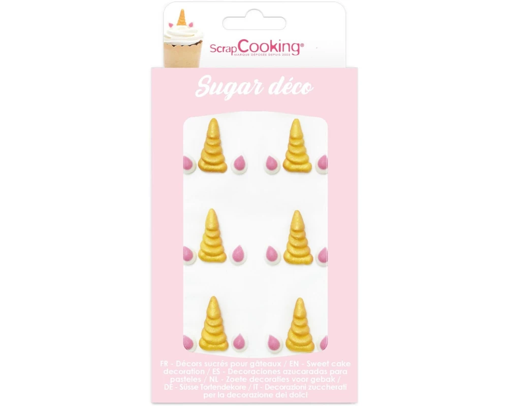 ScrapCooking Zuckerdekore Einhorn 6 Stück