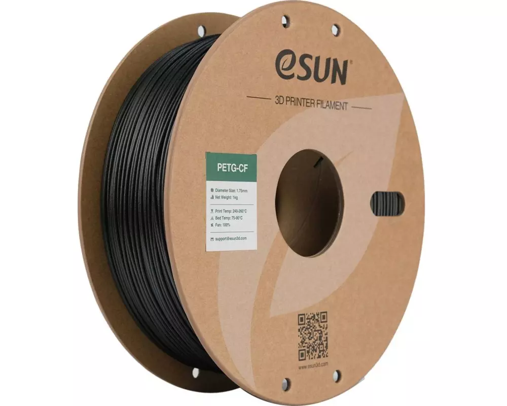eSun Filament PETG CF Schwarz 1.75 mm 1 kg