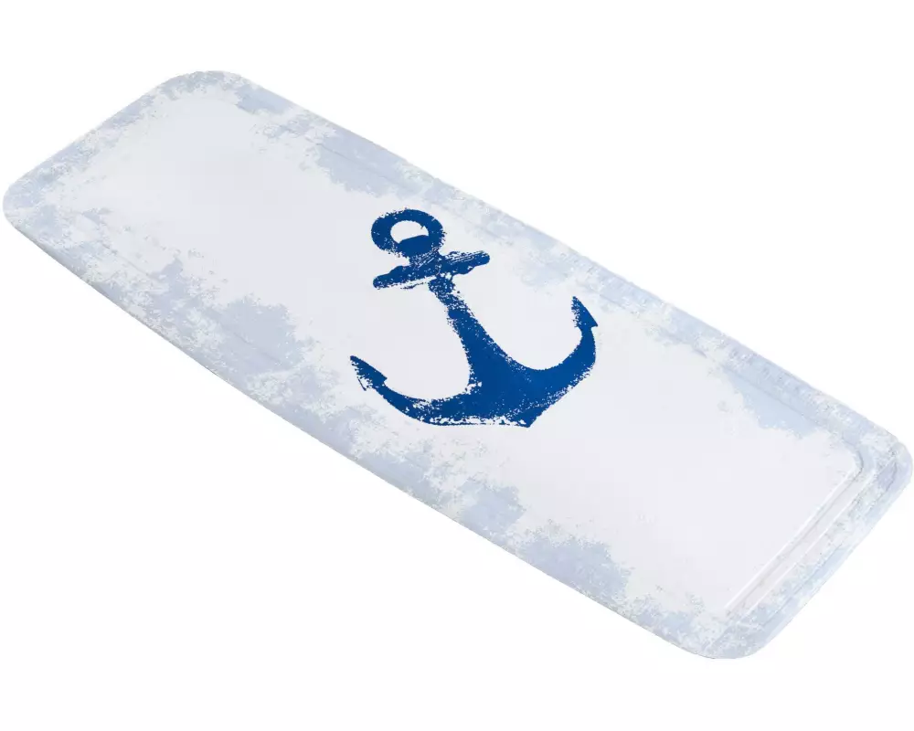 Kleine Wolke Badewanneneinlage Anchor 36 x 92 cm, Blau/Weiss