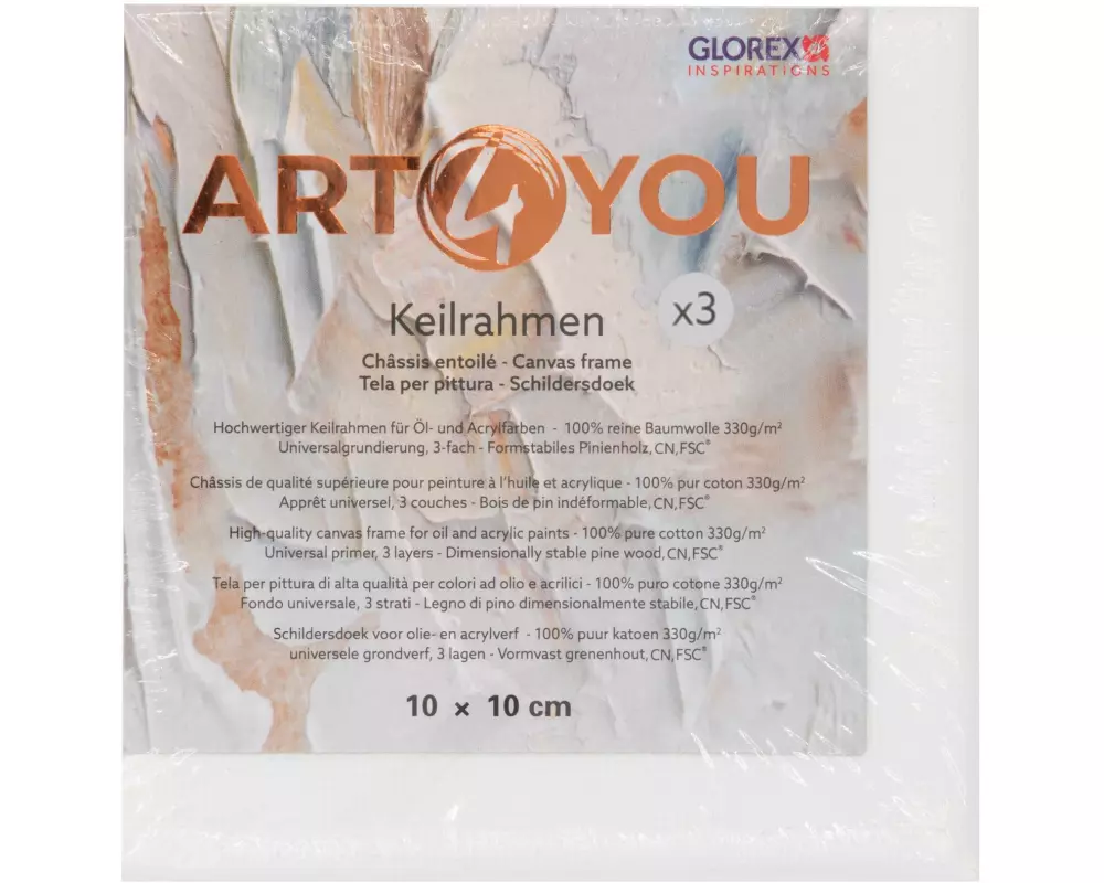 Glorex Keilrahmen 10 x 10 cm, 1.7 cm