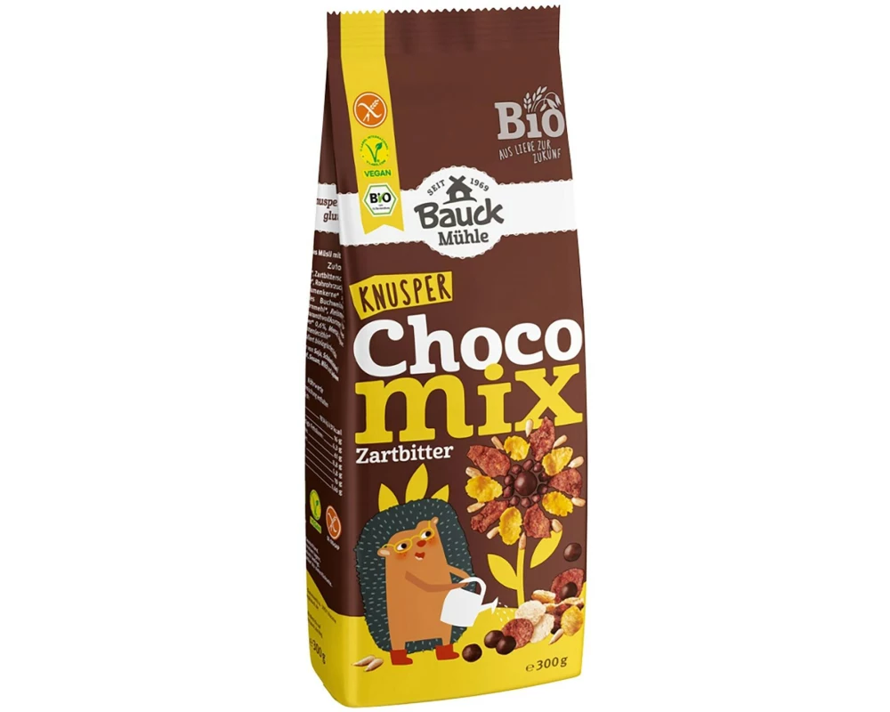 Bauck Mühle Knuspermüesli Choco Mix, Zartbitter 300 g