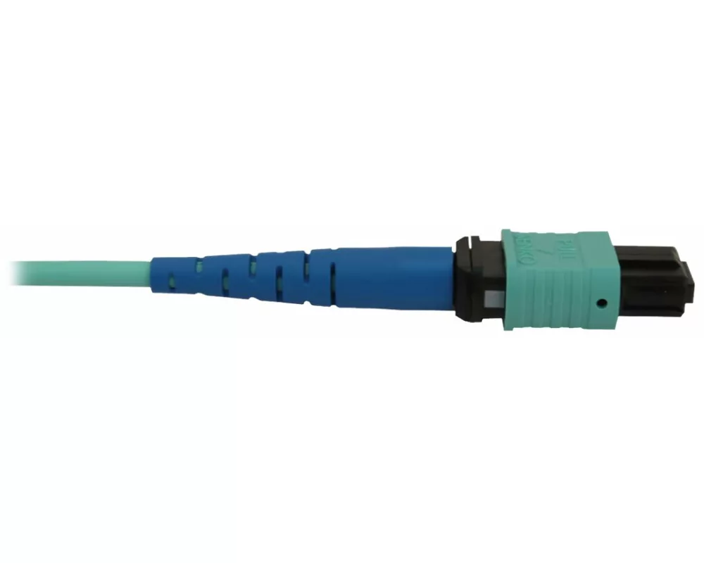 EATON TRIPPLITE 40/100/400G, Multimode, 50/125, OM3, Fiber Optic Cable, 24F, MTP/MPO-PC, F/F, LSZH, Aqua, 10m 32.8ft.