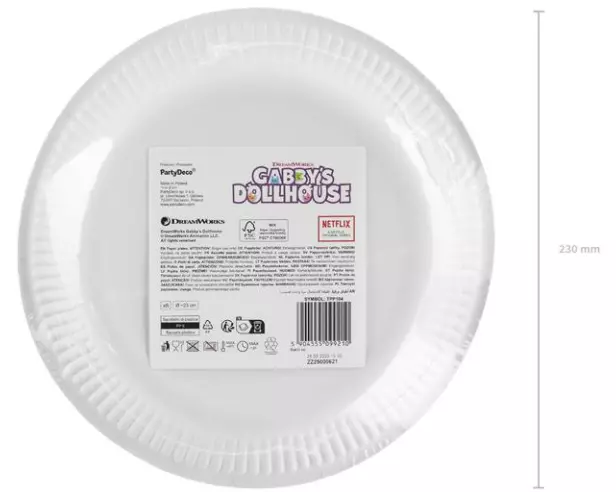Partydeco Einwegteller Gabbys Dollhouse 6 Stück