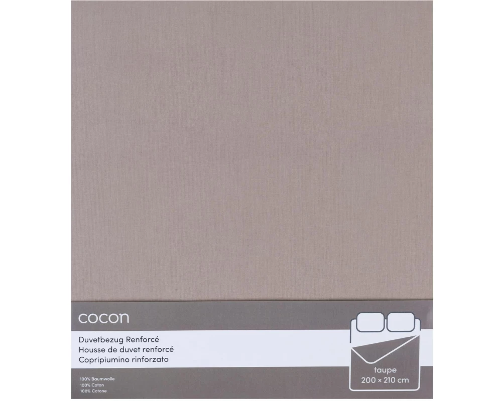 COCON Duvetbezug Renforcé 200 x 210 cm, Taupe