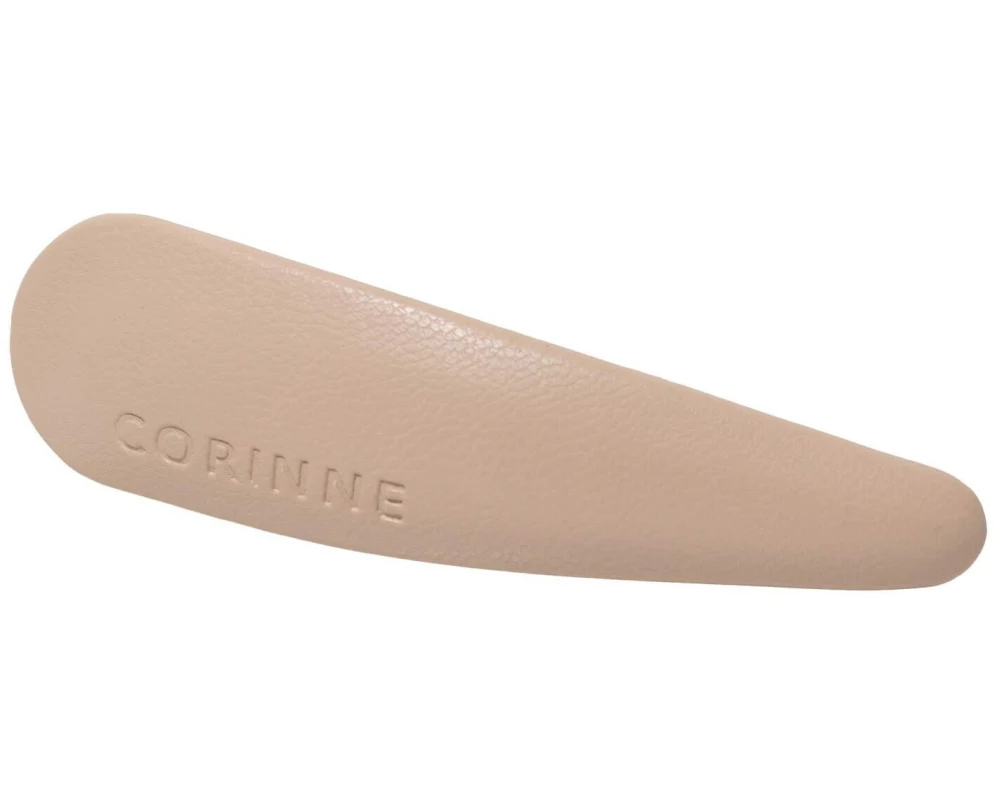 corinne Vegan Barrette Cream Haarspange veganes Leder Beige