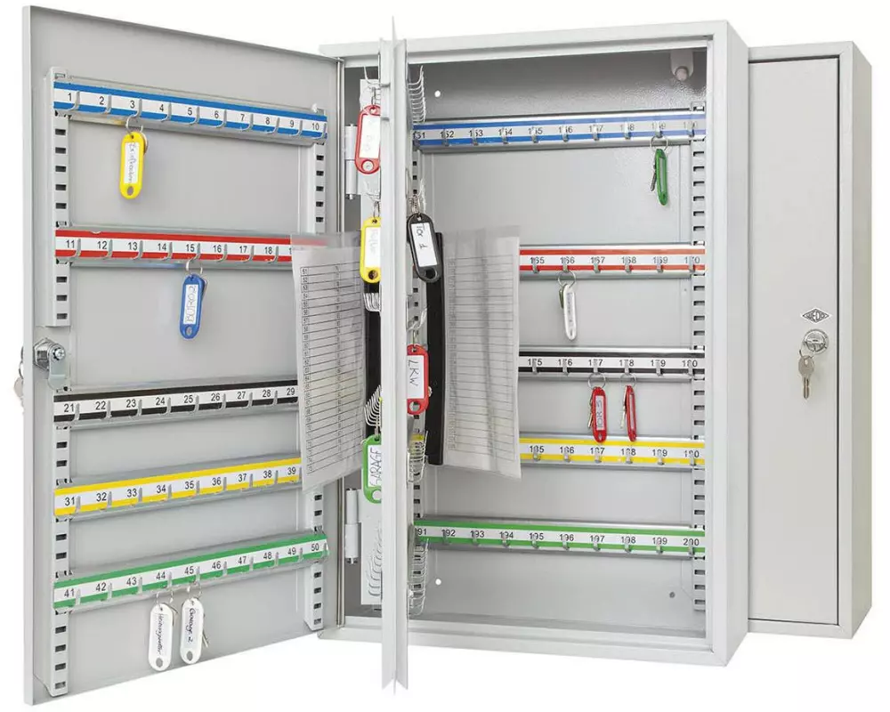 WEDO Schlüsselkasten mit Schlüsselöffnung, 200 Schlüssel