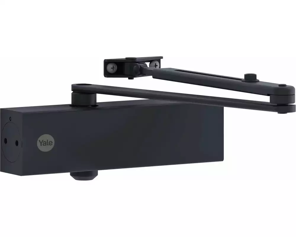 Yale Türschliesser mit Standardarm, Serie 5500 Schwarz