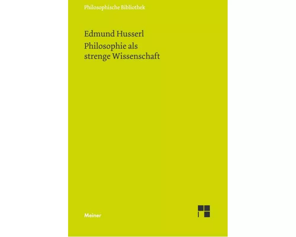 Philosophie als strenge Wissenschaft