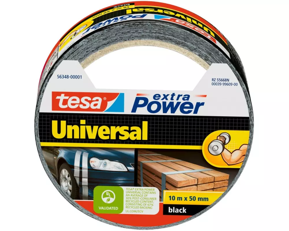 tesa Gewebeband extra Power Universal Schwarz - 10 m x 50 mm