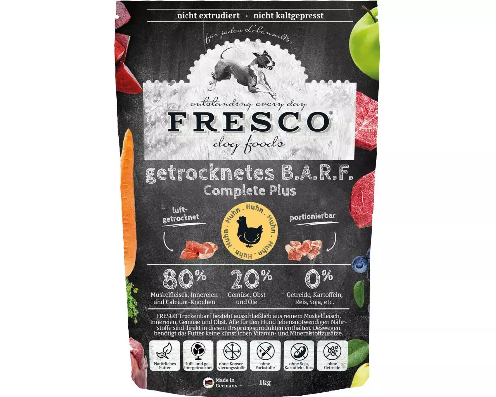 FRESCO Trockenfutter BARF Complete Plus Huhn, 1 kg