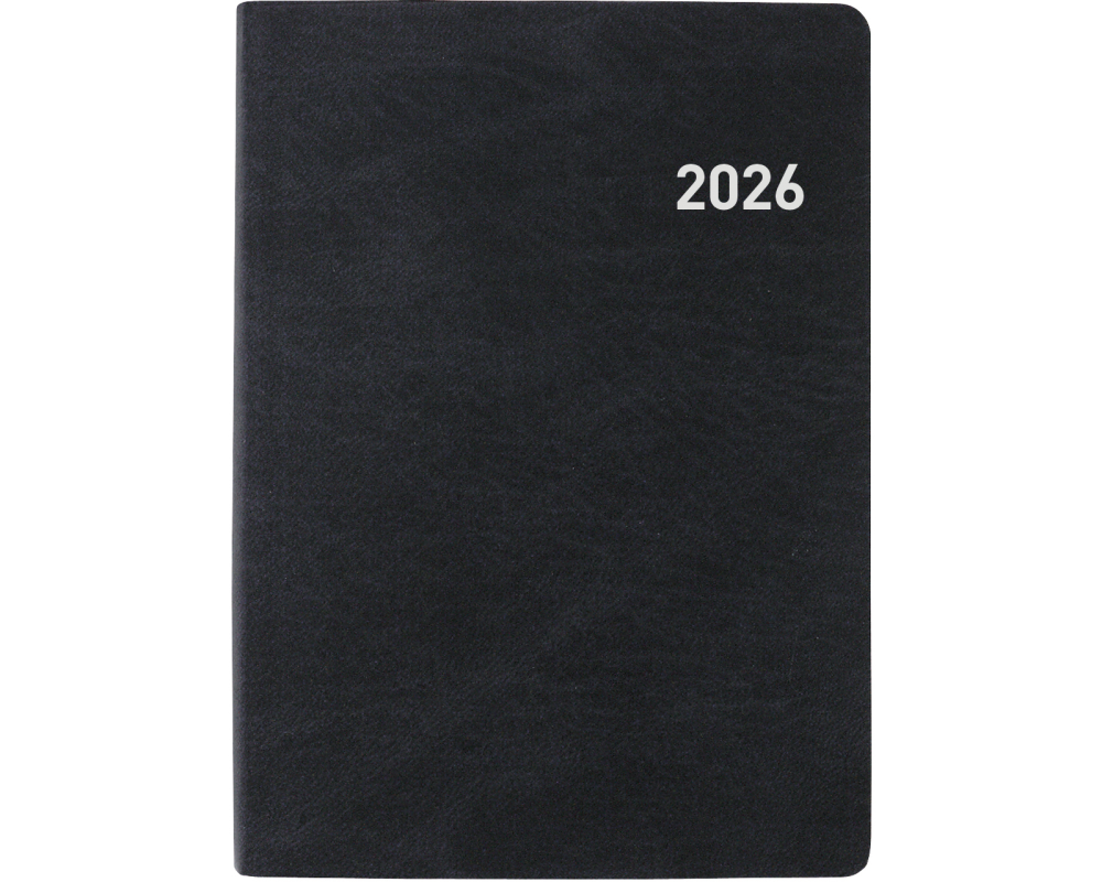 BIELLA Taschenagenda Memento 2026 825401020026U 1W/2S schwarz ML 10.1x14.2cm