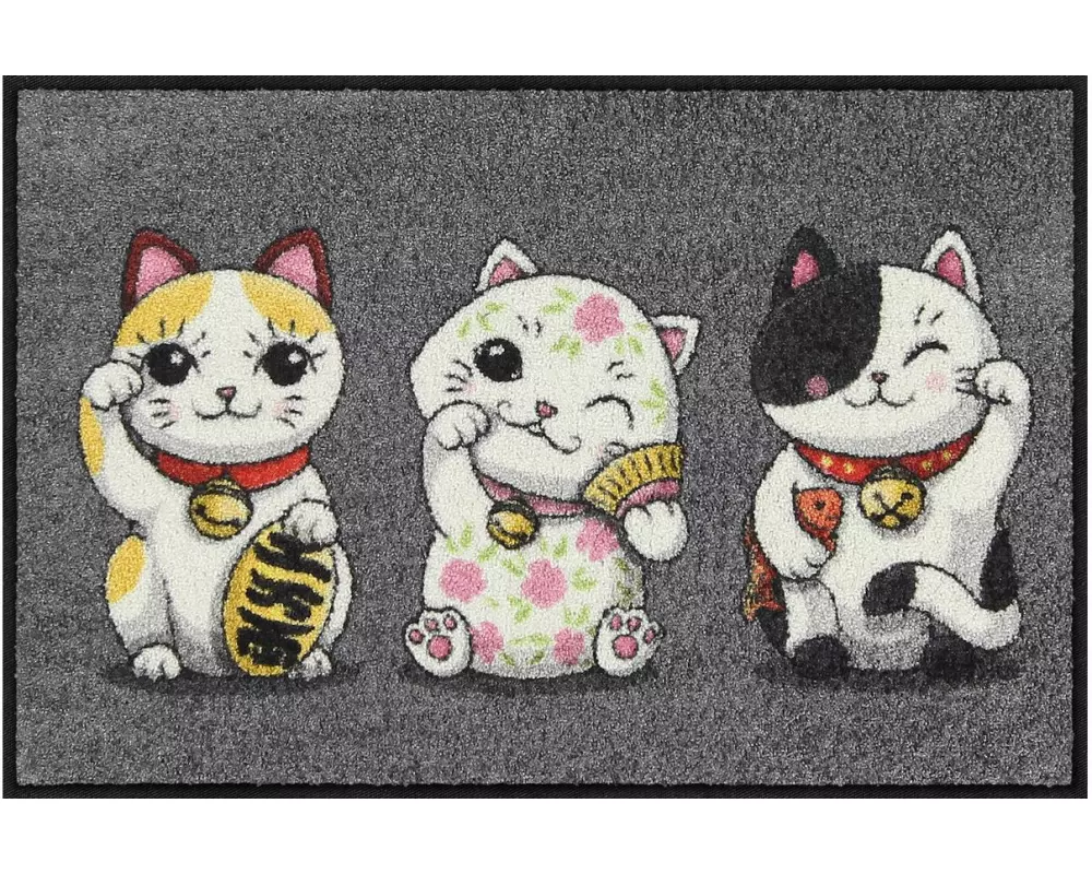 Salonlöwe Fussmatte Lucky Cats 50 cm x 75 cm