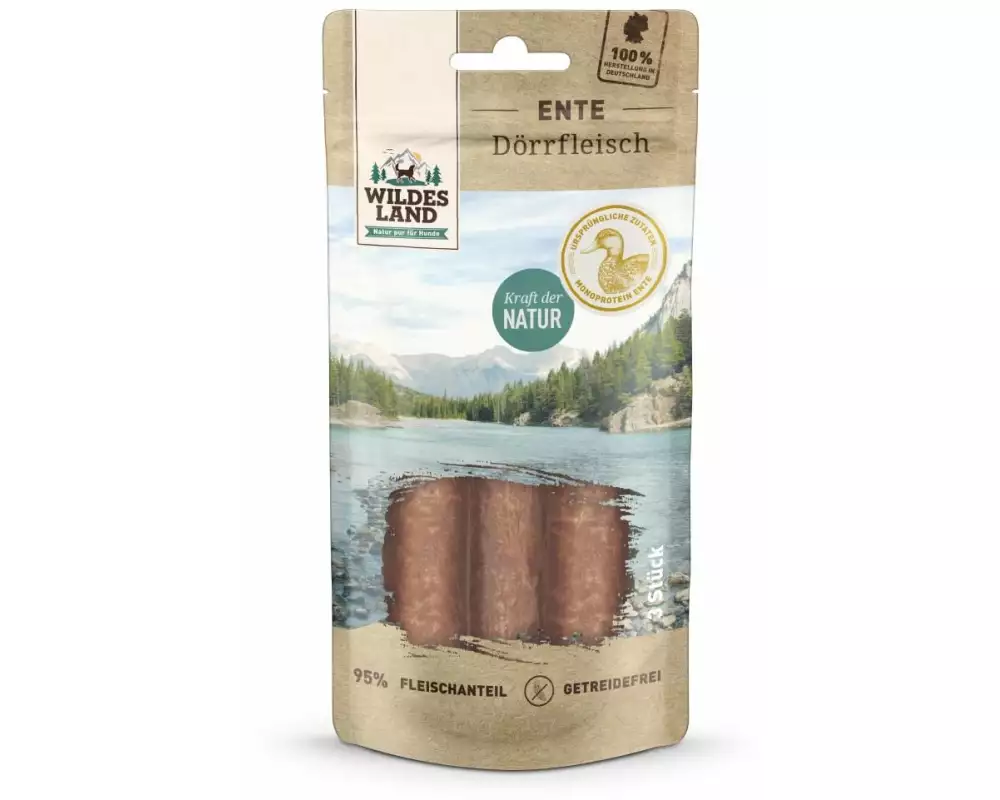 Wildes Land Snack Ente Dörrfleisch 3 Stk.