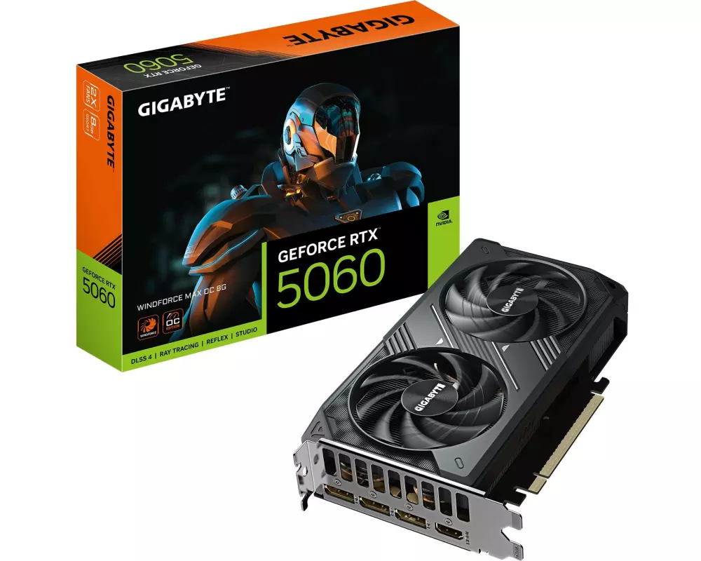 Gigabyte Grafikkarte GeForce RTX 5060 WINDFORCE MAX OC 8G