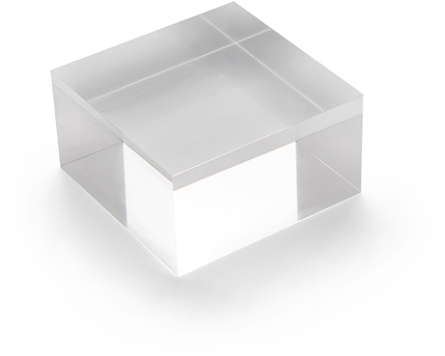 DEFLECTO Acrylblock 75x40mm AB240 transparent poliert