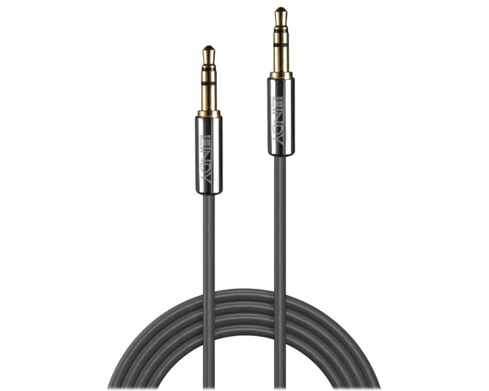 LINDY Cromo Line Audio Cable, Stereo, 3,5mm-3,5mm, M-M, 3m, anthrazit