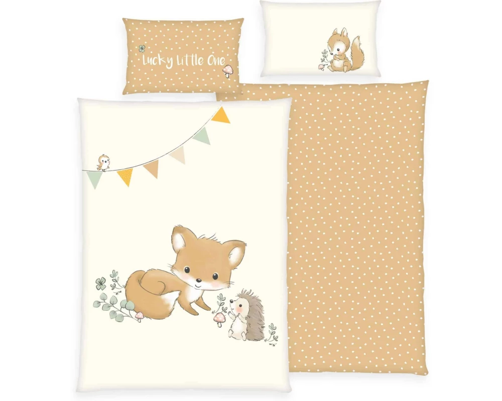 Herding Kinderbettwäsche Waldfreunde 100 x 135 cm + 40 x 60 cm