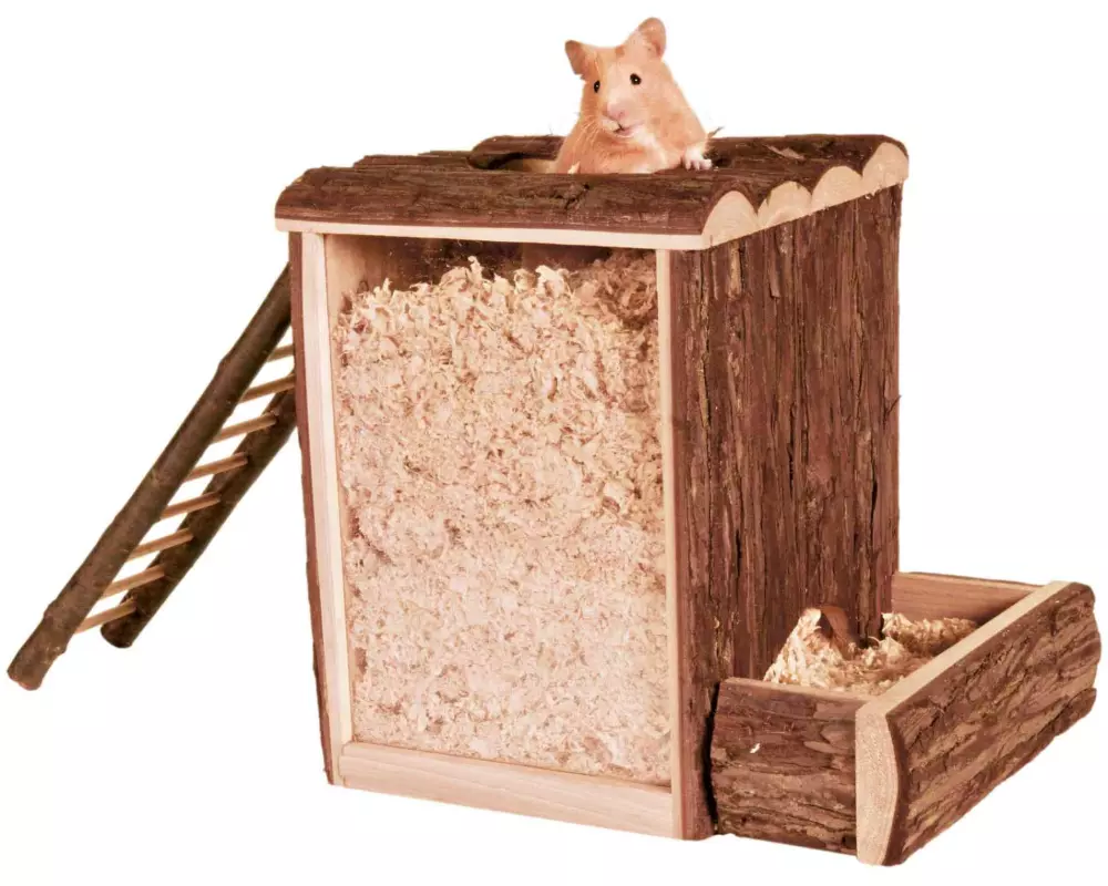 Trixie Buddelturm Hamster, 25 x 24 x 20 cm, Holz
