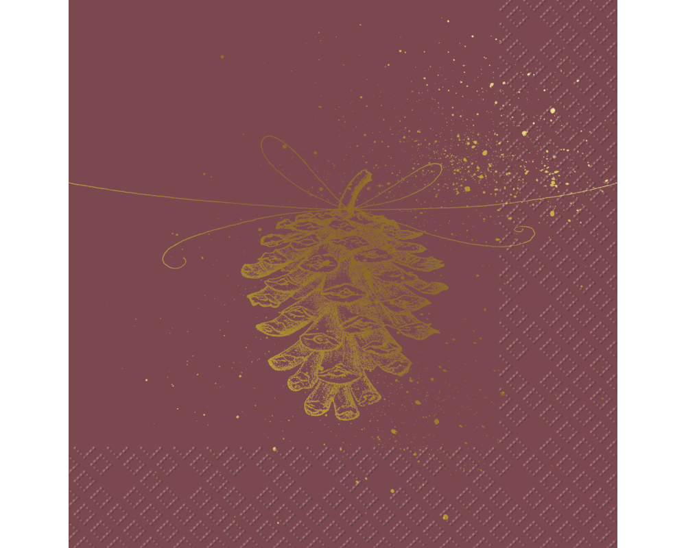 STEWO Servietten Pine 33x33cm 2572550224 bordeaux, FSC Mix 20 Stück