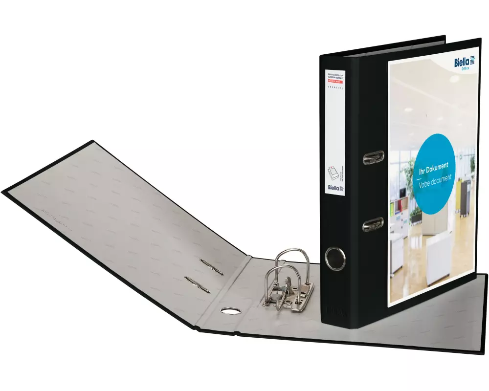 Biella Bundesordner Creative A4 4 cm, Schwarz