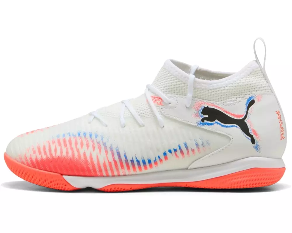 PUMA Fussballschuh Future 8 Match It + Mid Jr White, 33