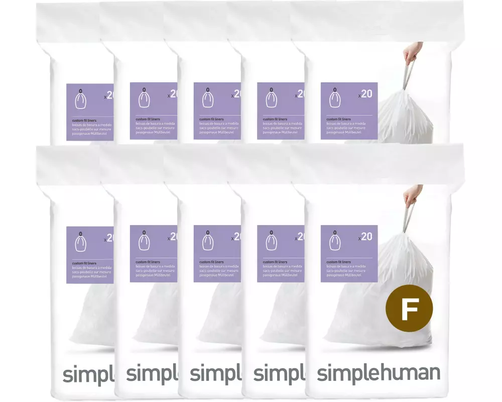 Simplehuman Müllbeutel Code F, 30 l, 200 Stück