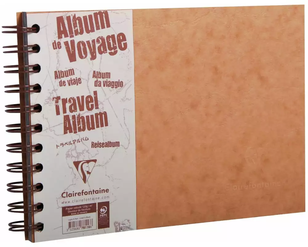 Clairefontaine Fotoalbum AgeBag A5 quer, 40 Blatt, Tabak