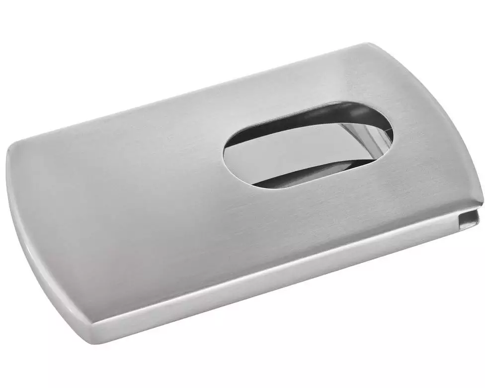 Sigel Visitenkartenetui Snap 6 x 10.1 x 1.1 cm, Silber